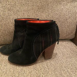 Coach Bootie - black suede.